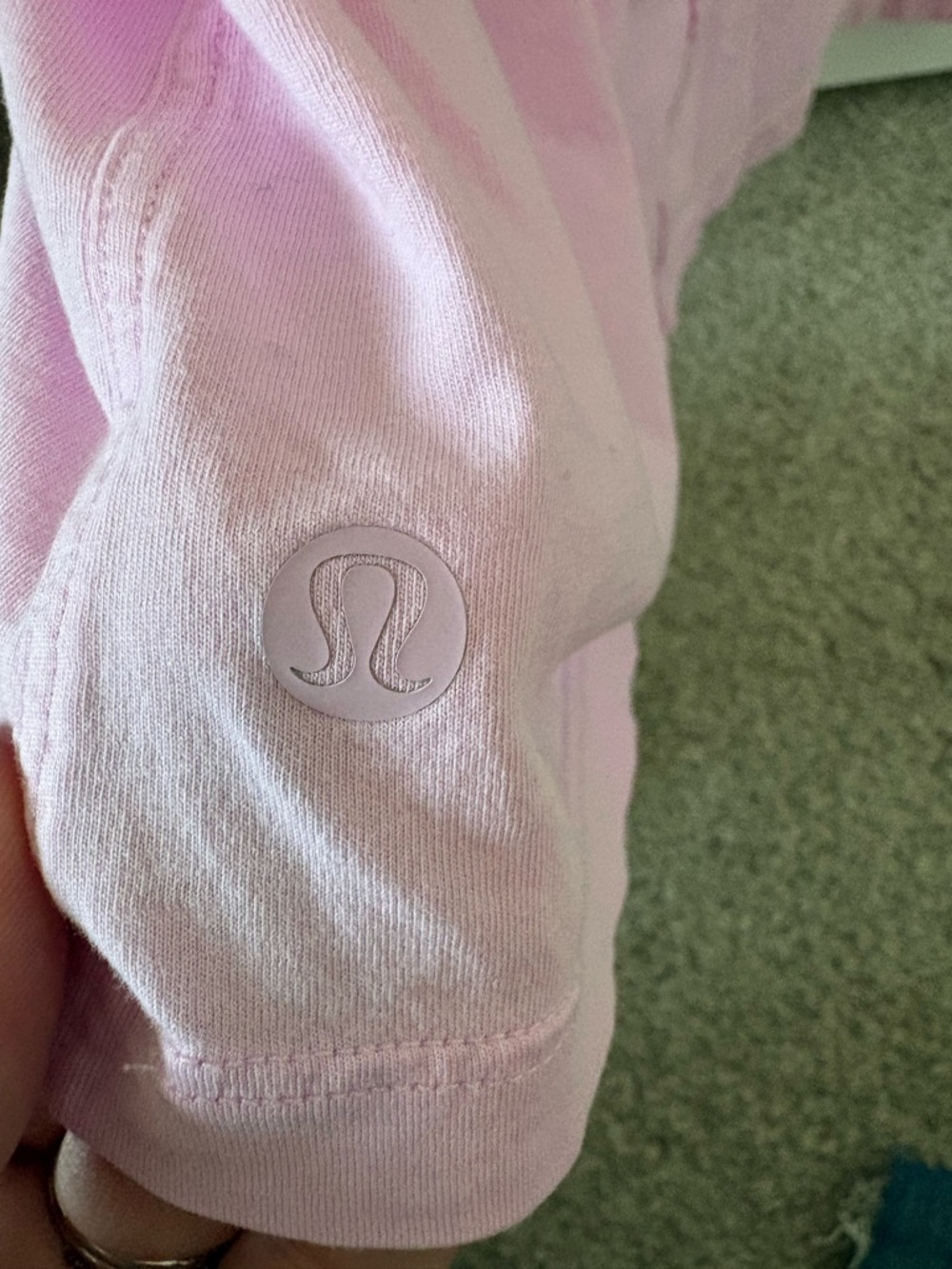 lululemon All Yours Oversized Organic Tee Crew Neck T-Shirt in Pink Pearl M - Picture 6 of 6